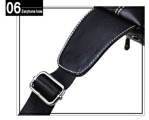 Bull Captain Men sling crossbody bag Leather Shoulder Bags Chest Pack - Image 13