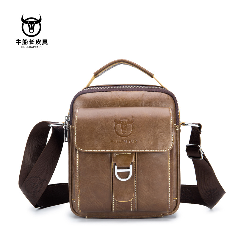 Bull Captain Genuine Men Leather Bags Casual Mens Shoulder Bag Handbag ...