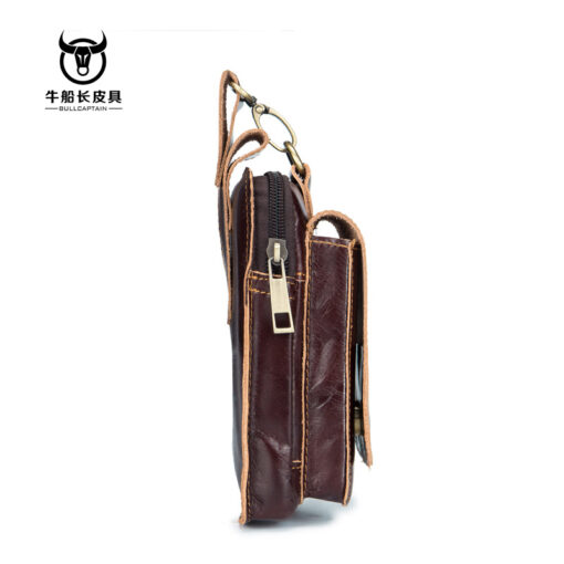 Bullcaptain Bag Men Genuine Leather Loop Belt Phone Bag - Image 2