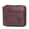Bullcaptain Zip Around Wallet RFID Blocking Secure Leather Card Holder Wallet for Men - Image 5