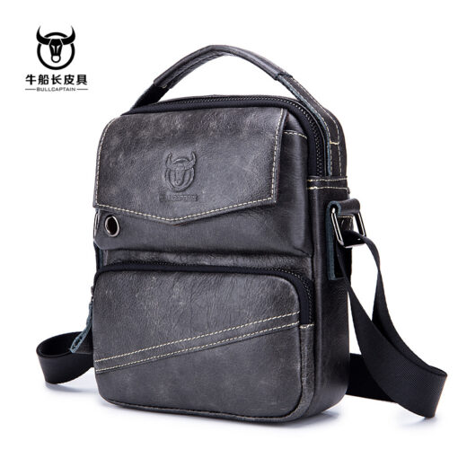 Men Casual Leather Single Shoulder Bag Crossbody Bag Sling Bag - Image 2