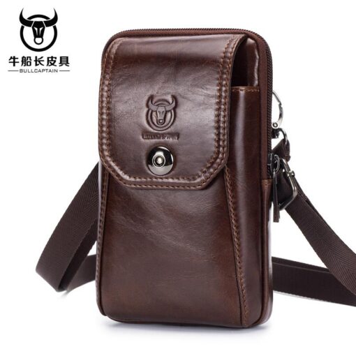 Bull Captain Men Waist Packs Phone Pouch Bags Small Waist Bag