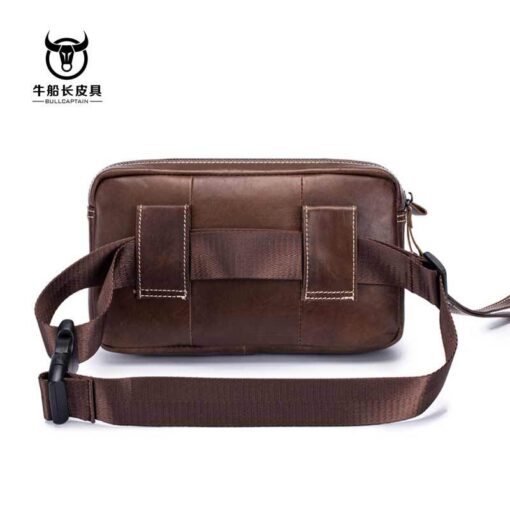 Bull Captain Leather Casual Men Waist Pack Bag for Mobile phone - Image 2