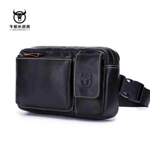 Bull Captain Leather Casual Men Waist Pack Bag for Mobile phone - Image 6