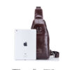 Bull Captain Men Leather Sling Bag for Men Chest Bags Crossbody Pack - Image 2
