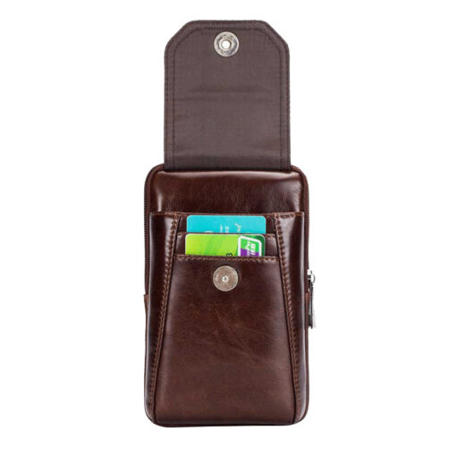 Bull Captain Men Waist Packs Phone Pouch Bags Small Waist Bag - Image 3