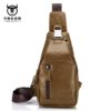 Bull Captain Crossbody Bag Genuine Leathe Men Sling Chest Bags - Image 5