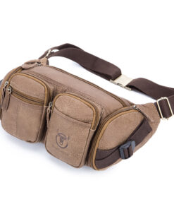 Bull Captain Leather Men's Travel Waist Bags Funny Waist Chest Pack