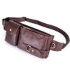 Bull Captain Leather Men's Chest Shoulder Belt Phone Bags back pack