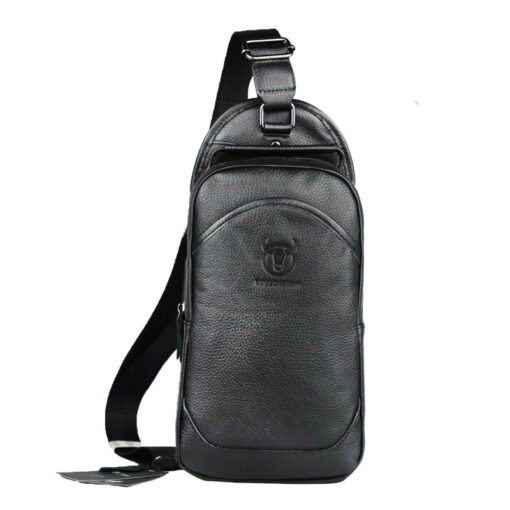 Bullcaptain Men Leather Chest Big Bag Vintage Travel Fashion Crossbody Shoulder Bag