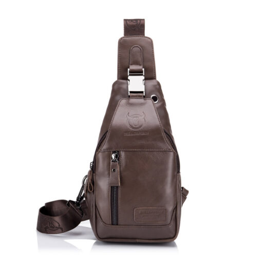 Bull Captain Crossbody Bag Genuine Leathe Men Sling Chest Bags