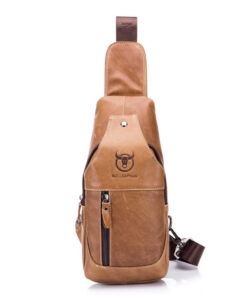 Bull Captain Crossbody Bag Genuine Leather Men Sling Chest Bags