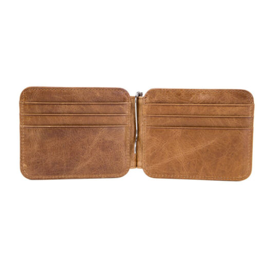 Bull Captain Leather Men Wallet Slim Casual Wallets with Money Clip - Image 4