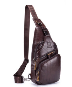Bull Captain Men Shoulder Bag Backpack Leather Casual Cross Body Bag