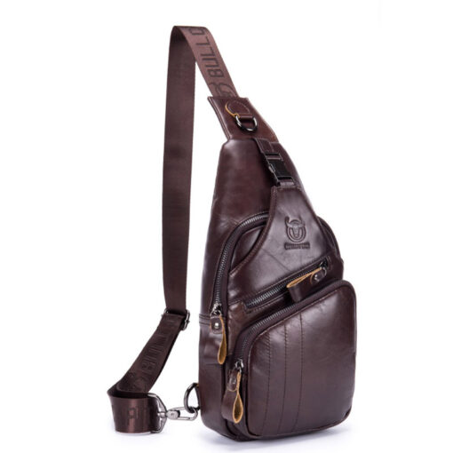 Bull Captain Men Shoulder Bag Backpack Leather Casual Cross Body Bag