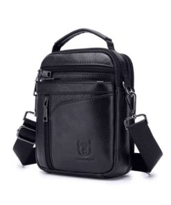 Bull Captain Leather Men Shoulder Crossbody Bag Travel Handbag