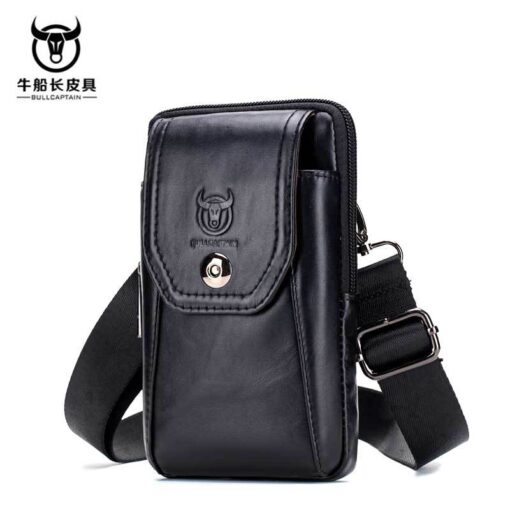 Bull Captain Men Waist Packs Phone Pouch Bags Small Waist Bag - Image 5