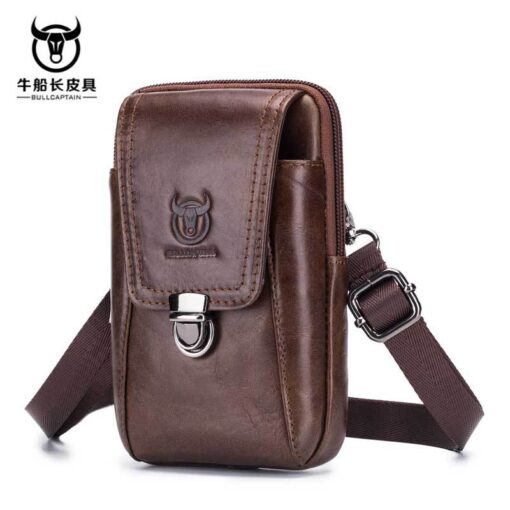 Bull Captain Men Waist Packs Phone Pouch Bags Small Waist Bag - Image 10