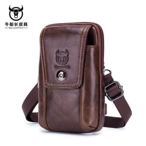 Bull Captain Men Waist Packs Phone Pouch Bags Small Waist Bag - Image 11