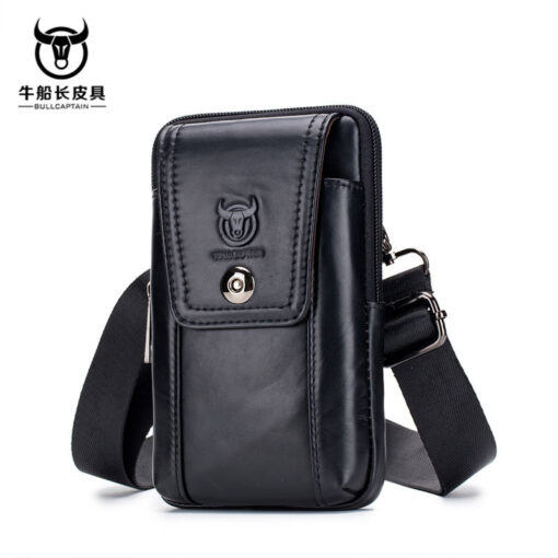 Bull Captain Men Waist Packs Phone Pouch Bags Small Waist Bag - Image 12