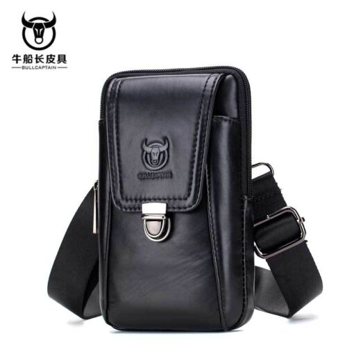 Bull Captain Men Waist Packs Phone Pouch Bags Small Waist Bag - Image 13