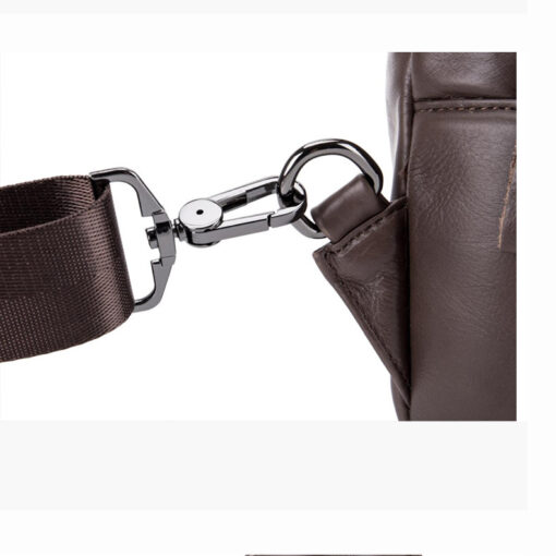 Bull Captain Crossbody Bag Genuine Leathe Men Sling Chest Bags - Image 7