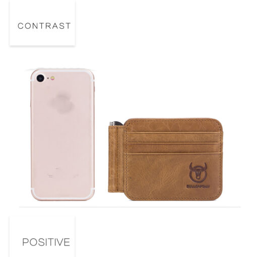 Bull Captain Leather Men Wallet Slim Casual Wallets with Money Clip - Image 5