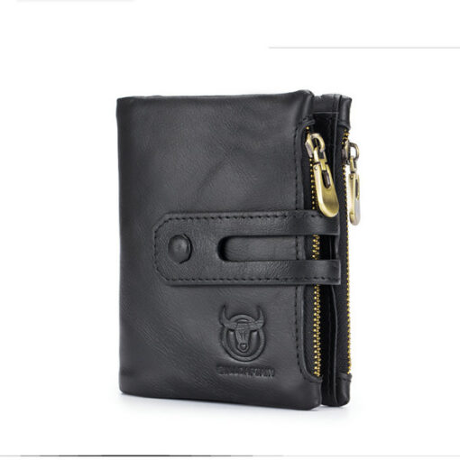 Bullcaptain RFID Antimagnetic Vintage Genuine Leather 14 Card Slots Coin Bag Wallet - Image 14
