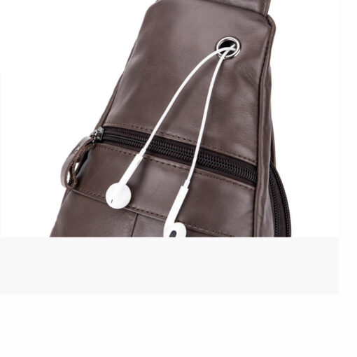 Bull Captain Crossbody Bag Genuine Leathe Men Sling Chest Bags - Image 10