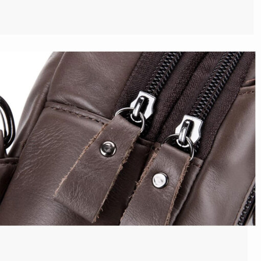 Bull Captain Crossbody Bag Genuine Leathe Men Sling Chest Bags - Image 11