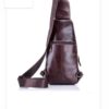 Bull Captain Men Leather Sling Bag for Men Chest Bags Crossbody Pack - Image 7