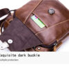 Bullcaptain Men Genuine Leather Cowhide Business Men Messenger Shoulder Bags - Image 6