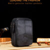 Bull Captain Men Waist packs Genuine Leather Cell Phone belt Waist Bag - Image 3