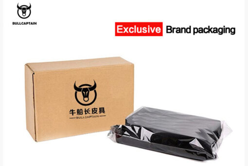 Bull Captain Men Waist packs Genuine Leather Cell Phone belt Waist Bag - Image 4