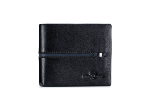 Bull Captain Mens Wallet Leather Slim Bifold Credit Card Holder