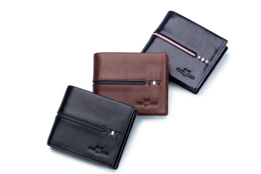 Bull Captain Mens Wallet Leather Slim Bifold Credit Card Holder - Image 2