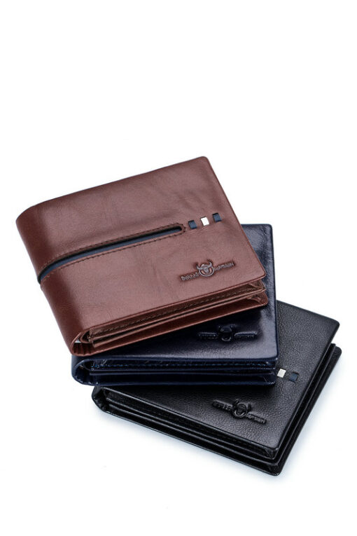Bull Captain Mens Wallet Leather Slim Bifold Credit Card Holder - Image 3