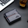 Bull Captain Mens Wallet Leather Slim Bifold Credit Card Holder - Image 4