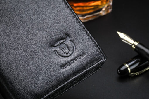 Bullcaptain Men Leather Wallet RFID Blocking Bifold Wallets Multi Credit Card Holder - Image 6