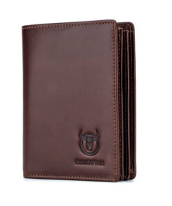 Bullcaptain Men Leather Wallet RFID Blocking Bifold Wallets Multi Credit Card Holder