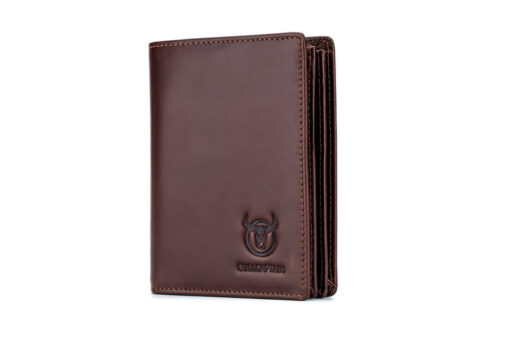 Bullcaptain Men Leather Wallet RFID Blocking Bifold Wallets Multi Credit Card Holder