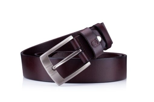 Bull captain Genuine Leather Bright Surface Brown Belt for Men Classic Retro - Image 5