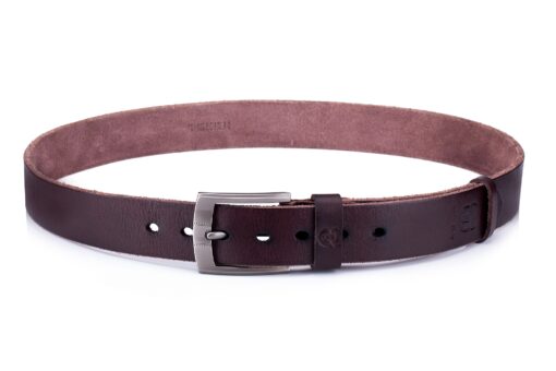 Bull captain Genuine Leather Brown Bright Surface And NUBUK Belt for Men Classic Retro - Image 6