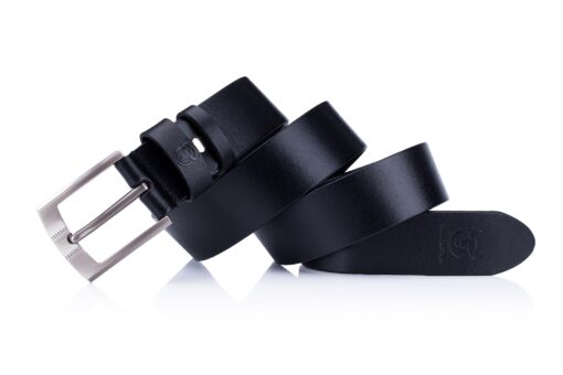 Bull captain Genuine Leather Bright Surface Black Belt for Men Classic Retro - Image 4