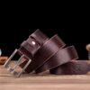 Bull captain Genuine Leather Brown Bright Surface And NUBUK Belt for Men Classic Retro - Image 3