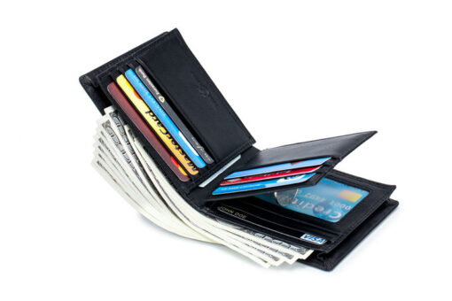 Bull Captain Mens Wallet Leather Slim Bifold Credit Card Holder - Image 5