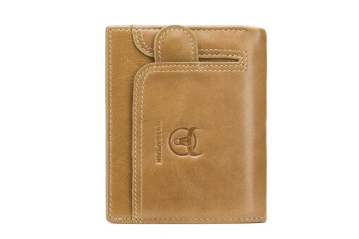 Bullcaptain Cowhide Zipper Wallet Coin Bag Vintage Short Wallet for Men - Image 8