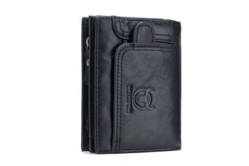Bullcaptain Cowhide Zipper Wallet Coin Bag Vintage Short Wallet for Men - Image 11