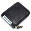 Bull Captain RFID Leather Men Wallet Zipper Blocking Coin Purse Bifold 11 Card Slots Coin - Image 8