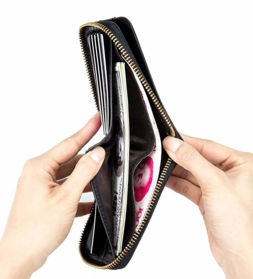 Bull Captain RFID Leather Men Wallet Zipper Blocking Coin Purse Bifold 11 Card Slots Coin - Image 11